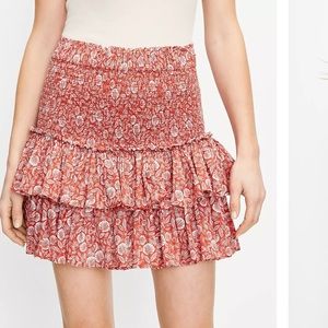 Loft smocked tiered skirt